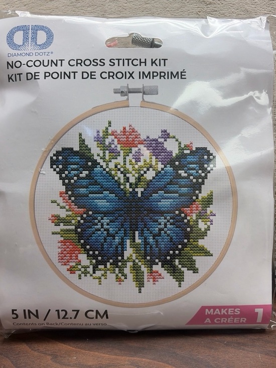 Diamond Supply Co. Other - Diamond Supply Co. Blue Butterfly Cross Stitch Hoop Kit